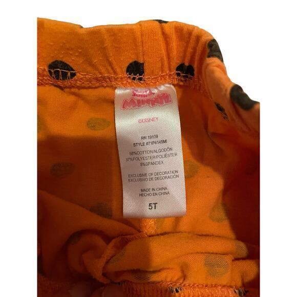 Disney Halloween Minnie Mouse Pumpkin Spider Black Sweatshirt & Poka Dot Legging - Picture 4 of 8